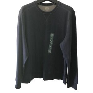 NWT GH Bass Men’s Crew Neck Pullover Sweatshirt Blue Long Sleeve XXL
